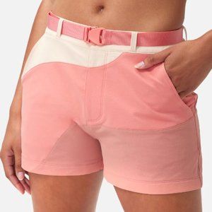 Outdoor Voices | Outdoor Voices Rectrek Short with Belt - Medium | Cream/Pink